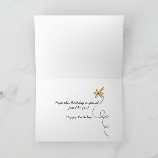 70誕生日ひまわり カード (内部)