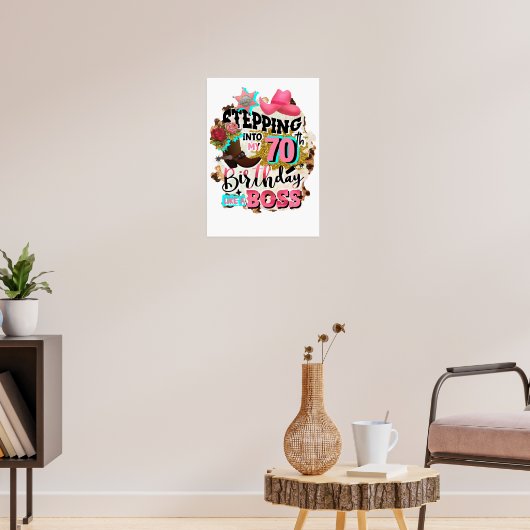 70誕生日へのステップインボス ポスター (リビング3)