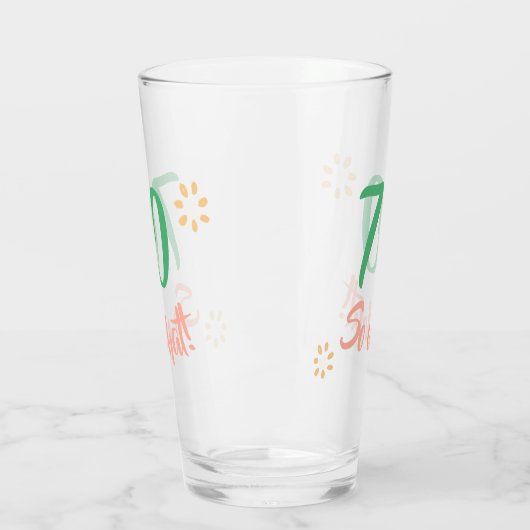 70誕生日やる気を起こさせる70おもしろいだから何のフローラ タンブラーグラス (左)