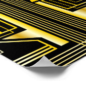 70誕生日アールデコ金ゴールドブラック素晴らしギャツビー ポスター (角)