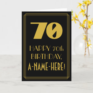 70誕生日インスパイア~アールデコ70"の外観と名前 カード