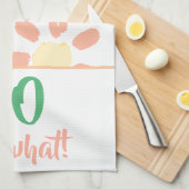 70誕生日オレンジウォータおもしろいーカラーフラワーキッチ キッチンタオル (四つ折り)