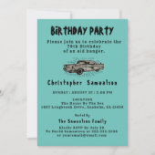 70誕生日オールドバンガーカーマニアヴィンテージ 招待状 (正面)