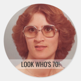 70誕生日カスタム写真シール ラウンドシール