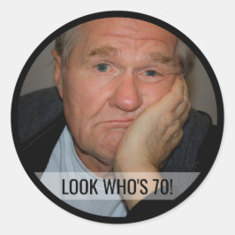 70誕生日カスタム写真シール ラウンドシール