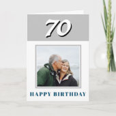 70誕生日カスタム写真パーソナライズされた カード (正面)