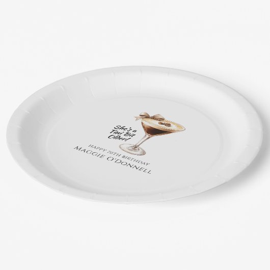 70誕生日カスタム紙プレートエスプレッソマルティーニ ペーパープレート (アングル)