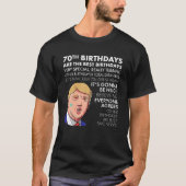 70誕生日ギフトTシャツトランプおもしろい引用文シャツ Tシャツ (正面)