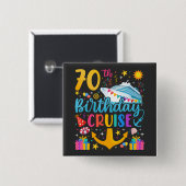 70誕生日クルーズBデイパーティースクエア 缶バッジ (正面&裏面)