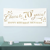 70誕生日グリッター金ゴールド 横断幕 (トレードショー)