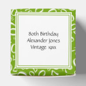 70誕生日グリーンナンバーパターン フェイバーボックス (上部)