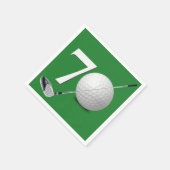 70誕生日ゴルフボール及びクラブ スタンダードカクテルナプキン (角)