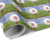 70誕生日ゴルフボール ラッピングペーパー (ロールコーナー)