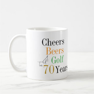 70誕生日ゴルフ応援ビアーズミニマル コーヒーマグカップ