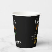 70誕生日ゴルフ応援ビーズブラック金ゴールドパーティー 紙コップ (右)