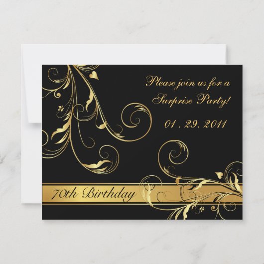 70誕生日サプライズパーティの招待状 招待状 (裏面)