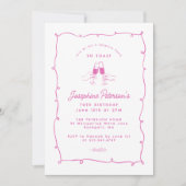 70誕生日サプライズパーティーお洒落ドードル 招待状 (正面)