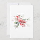 70誕生日サプライズパーティーグリーンリーレッドベリー 招待状 (裏面)