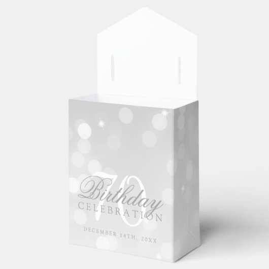 70誕生日サンキューシルバー《写真》ぼけ味キラライト フェイバーボックス (オープン)