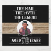 70誕生日ザ・マンザ神話ザ・レジェンドパーティー ビールラベル (シングルラベル)