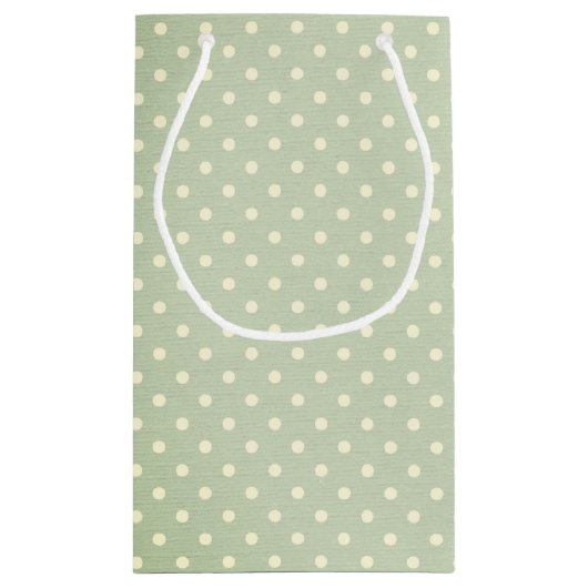 70誕生日スティックガールオン水玉模様 スモールペーパーバッグ (裏面)