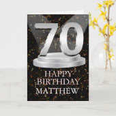 70誕生日スポットライト名刺追加 カード (黄色い花)