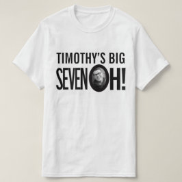 70誕生日セブンoh名前をカスタムする写真モノ tシャツ