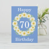 70誕生日デイジー水カラーフラットカード (スタンド正面)