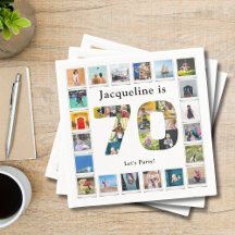 70誕生日デザインお客様の写真コラージュ