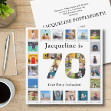70誕生日デザインお客様の写真コラージュ