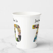 70誕生日デザインお客様の写真コラージュ 紙コップ (右)