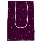 70誕生日ネオンサインと紙吹雪 ミディアムペーパーバッグ (裏面)