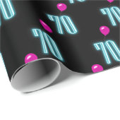 70誕生日ネオン風船 ラッピングペーパー (ロールコーナー)