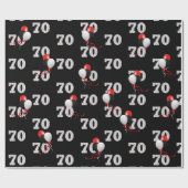 70誕生日バルーンブーケラッピング紙 ラッピングペーパー (フラット)