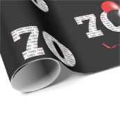 70誕生日バルーンブーケラッピング紙 ラッピングペーパー (ロールコーナー)