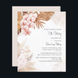 70誕生日パンパスグラスフローラパーティの招待状<br><div class="desc">70誕生日パンパスグラスのフローラパーティの招待状テンプレートカスタマイズはクリック「パーソナライズ」ボタンで簡単に</div>