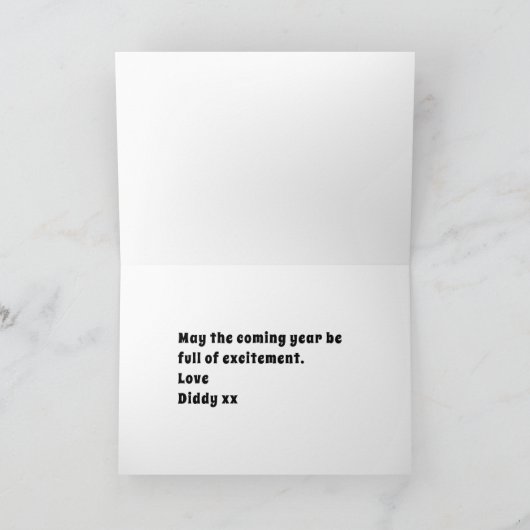 70誕生日パーソナライズされたレトロおもしろい漫画 カード (内部)