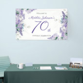 70誕生日パープルウィステリアフローラエレガントパーティー 横断幕 (トレードショー)