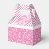 70誕生日ピンク/白の数字パターン フェイバーボックス (裏面サイド)