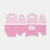 70誕生日ピンク/白の数字パターン フェイバーボックス (折り畳みなし)