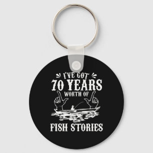 70誕生日フィッシャーマンTシャおもしろいツB魚釣りギ キーホルダー