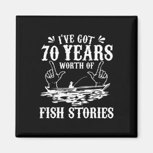 70誕生日フィッシャーマンTシャおもしろいツB魚釣りギ マグネット