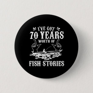 70誕生日フィッシャーマンTシャおもしろいツB魚釣りギ 缶バッジ