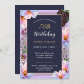 70誕生日フェスティバル春花 招待状 (正面/裏面)