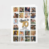 70誕生日フォトコラージカード 招待状 (正面)