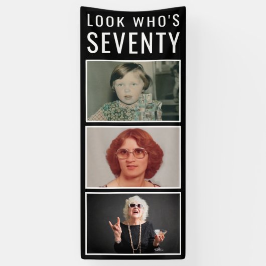 70誕生日フォトバナー 横断幕 (縦)