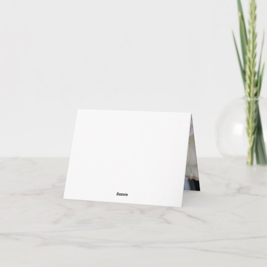 70誕生日フォト赤面ピンクフローラ折り畳み サンキューカード (裏面)