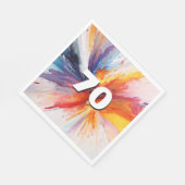 70誕生日ブラスト絵を描ナプキンス スタンダードランチョンナプキン (角)