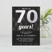 70誕生日ブラックシルバーパーティー 招待状 (スタンド正面)