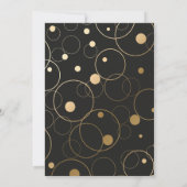 70誕生日ブラック金ゴールドグリッターファブラス誕生日 招待状 (裏面)